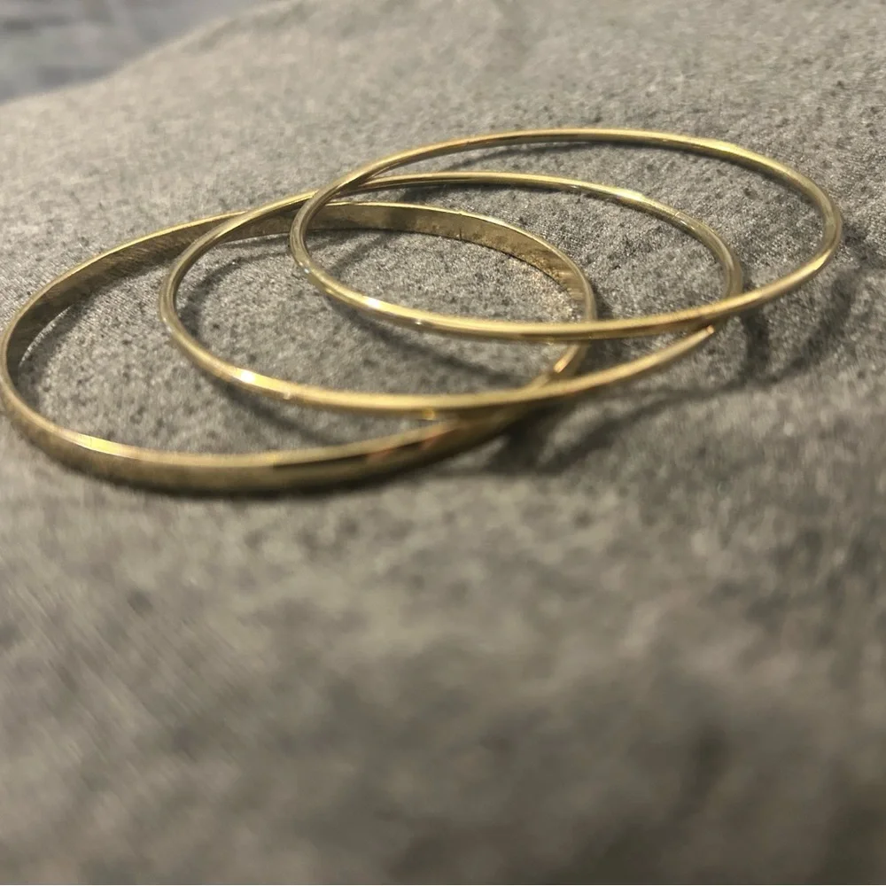 Gold Bangle Set - Picture 2 of 2